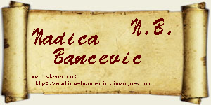 Nadica Bančević vizit kartica